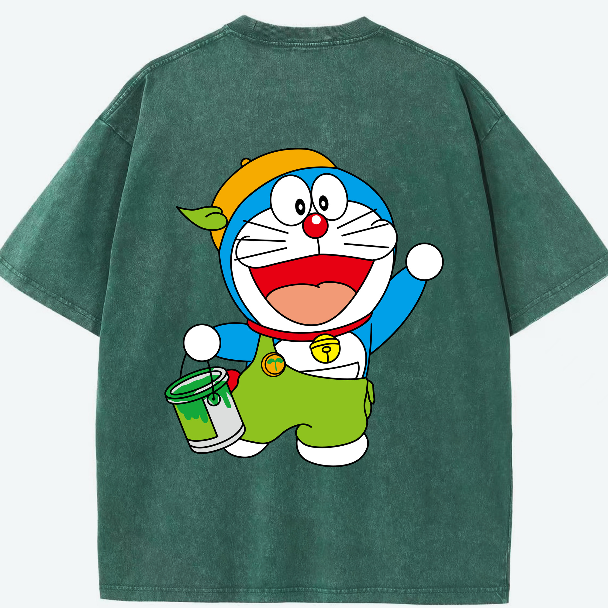 （画像用） ドラえもん Doraemon 綿100% ヴィンテージ風 半袖Tシャツ（背面プリント）